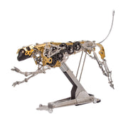 3d metal mechanical burning leopard assembly model kit