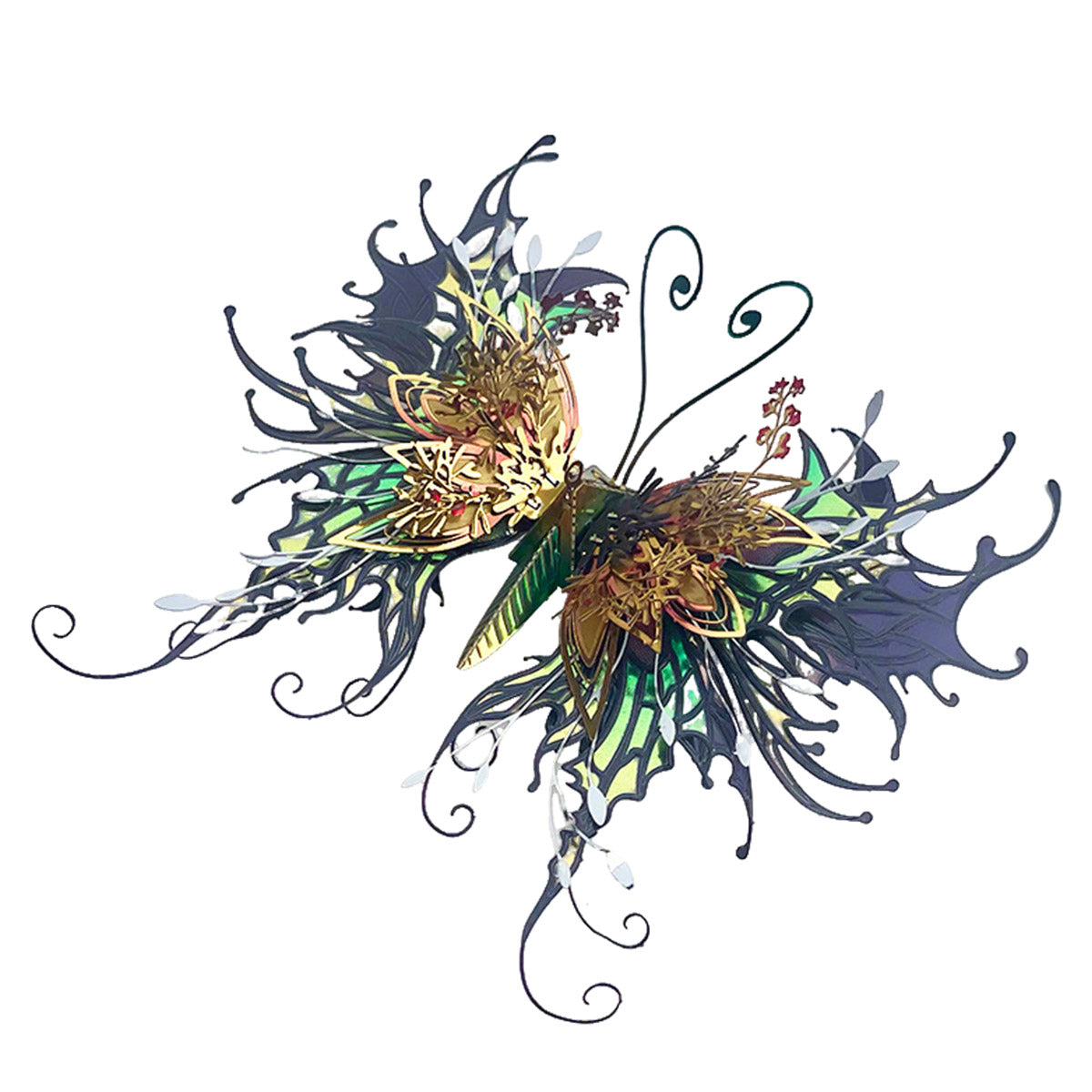qianyudie 3d metal steampunk mechanical butterfly model kit