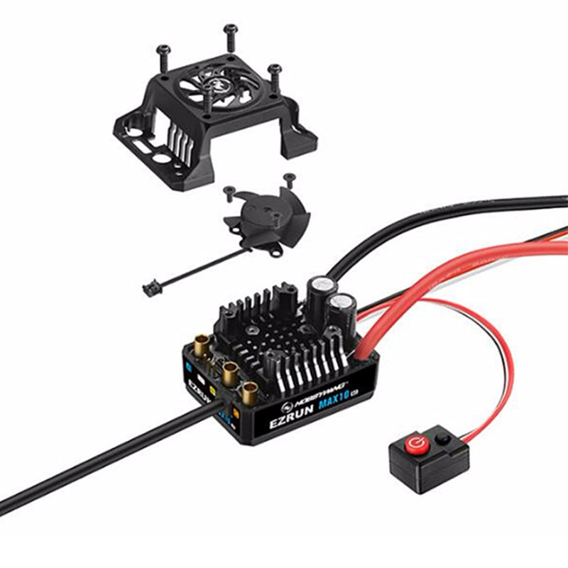HW EzRun MAX10 G2+3652 G3 3300KV Sensored Brushless Power Kit with Extension Wire&ESC&Motor Set - EngineDIY
