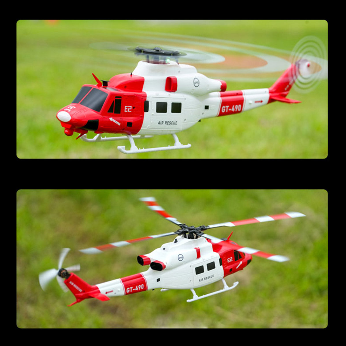 goosky e2 uh-1y 2.4g 6ch dual brushless direct drive rc rescue simulation helicopter model with lidar positioning
