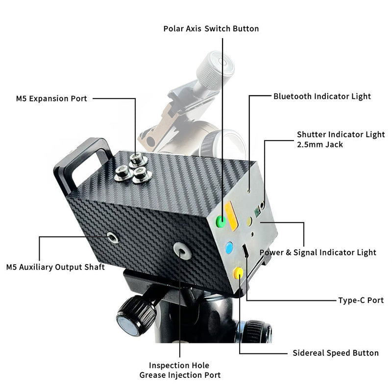 Xiaoxin Star Tracking Equatorial Mount-Astrophotography Rotating Head with Automatic Shutter Control - EngineDIY
