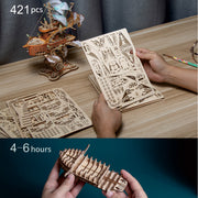 3D Wooden Steampunk Puzzle Toy Model DIY Fantasy Spaceship Handicraft Masterpiece - EngineDIY