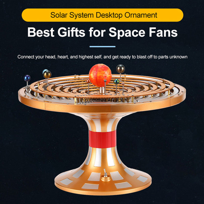 TECHING Metal DIY Mechanical Solar System Model Kit Dynamic Orbital Desk Ornament - 600+PCS - EngineDIY