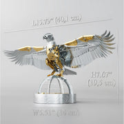 3d stainless steel mechanical eagle diy assembly model kit, desktop for adults and collectors (247+pcs)
