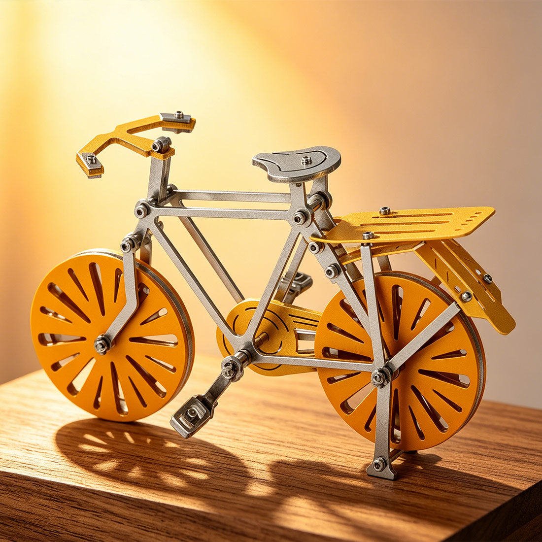 3d metal puzzle bike diy mechanical assembly model kit – stainless steel bicycle, desktop collectible craft for mechanical enthusiasts (105+pcs)