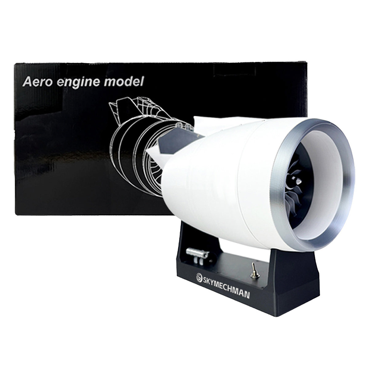 skymechman 1/24 scale aero engineering jet aircraft engines a38x turbofan engine model kit - 3d printed resin simulation engine with variable speed, diy assembly nacelle - desktop display for mechanical science