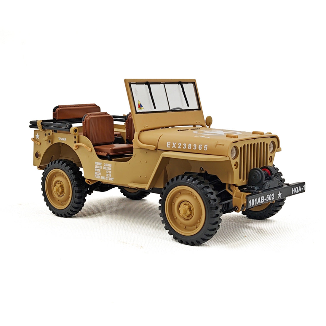 1/14 scale 2.4g u.s. willys rc simulation off-road car model with dual-speed switching