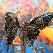 Mechanical 3D DIY Dynamic Butterfly Metal Model Building Kits with Music Box - EngineDIY