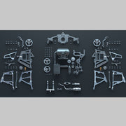 Manta Ray Mechanical Marine Biological 3D Metal Assembly Model with Lights - EngineDIY