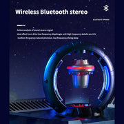 magnetic levitation bluetooth speaker 360°rotation with led light creative audio device