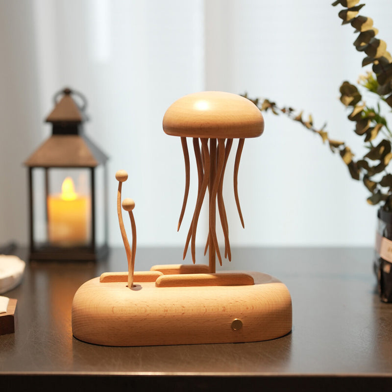 Wooden Jellyfish Bionic Ocean Creature Model 