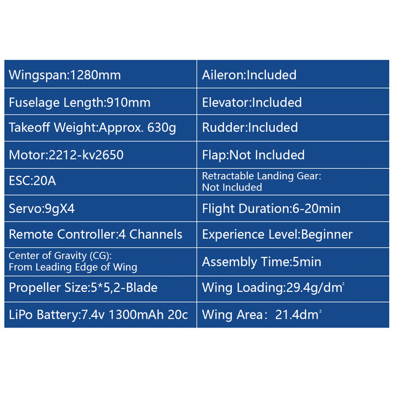 2.4g 4ch epp fixed wing rc glider, 1280mm large wingspan, jst connector, no reflex