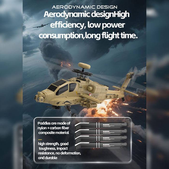 wolfbush & yu xiang f11-n ah64 apache rc helicopter – 1/32 scale 2.4g 6ch coaxial dual rotor with optical flow altitude hold