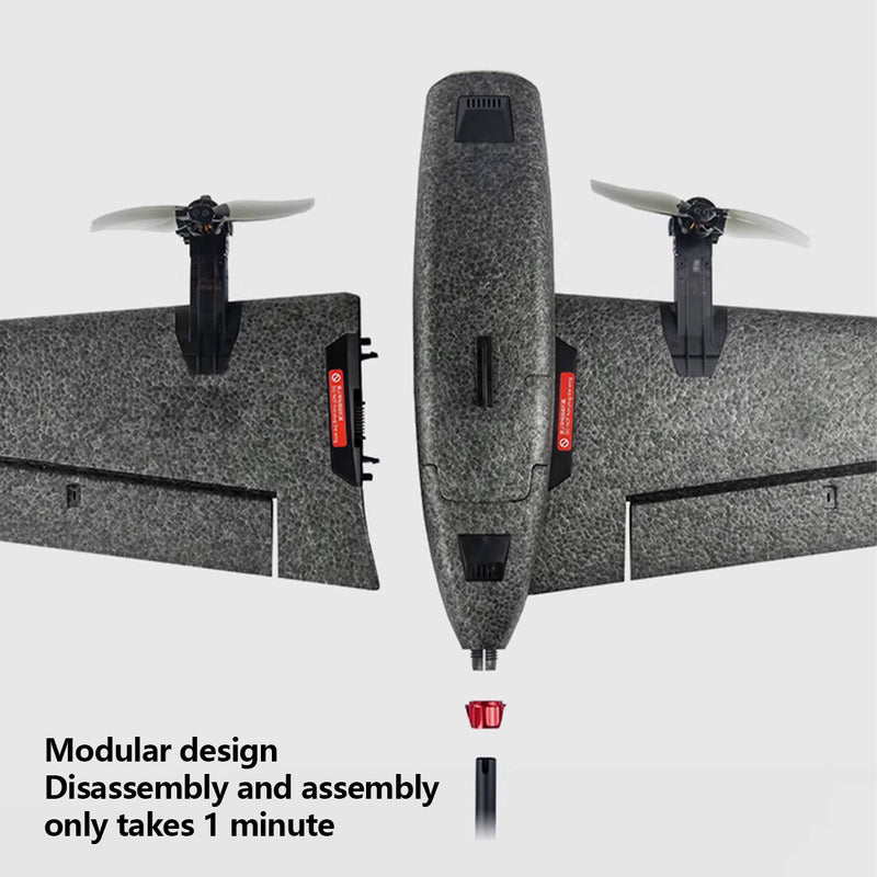 heewing ranger t1 vtol 2.4g epp vertical takeoff and landing fixed-wing rc aircraft with fpv camera mount and flight controller