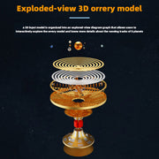 TECHING Metal DIY Mechanical Solar System Model Kit Dynamic Orbital Desk Ornament - 600+PCS - EngineDIY