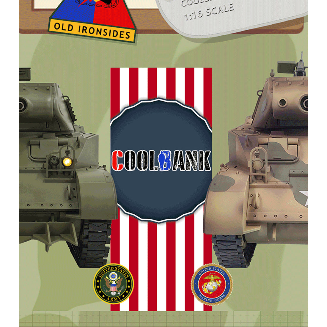 1/16 scale 2.4g u.s. m8 self-propelled howitzer rc tank model with sound and lights, telescoping smoke, dual-speed modes