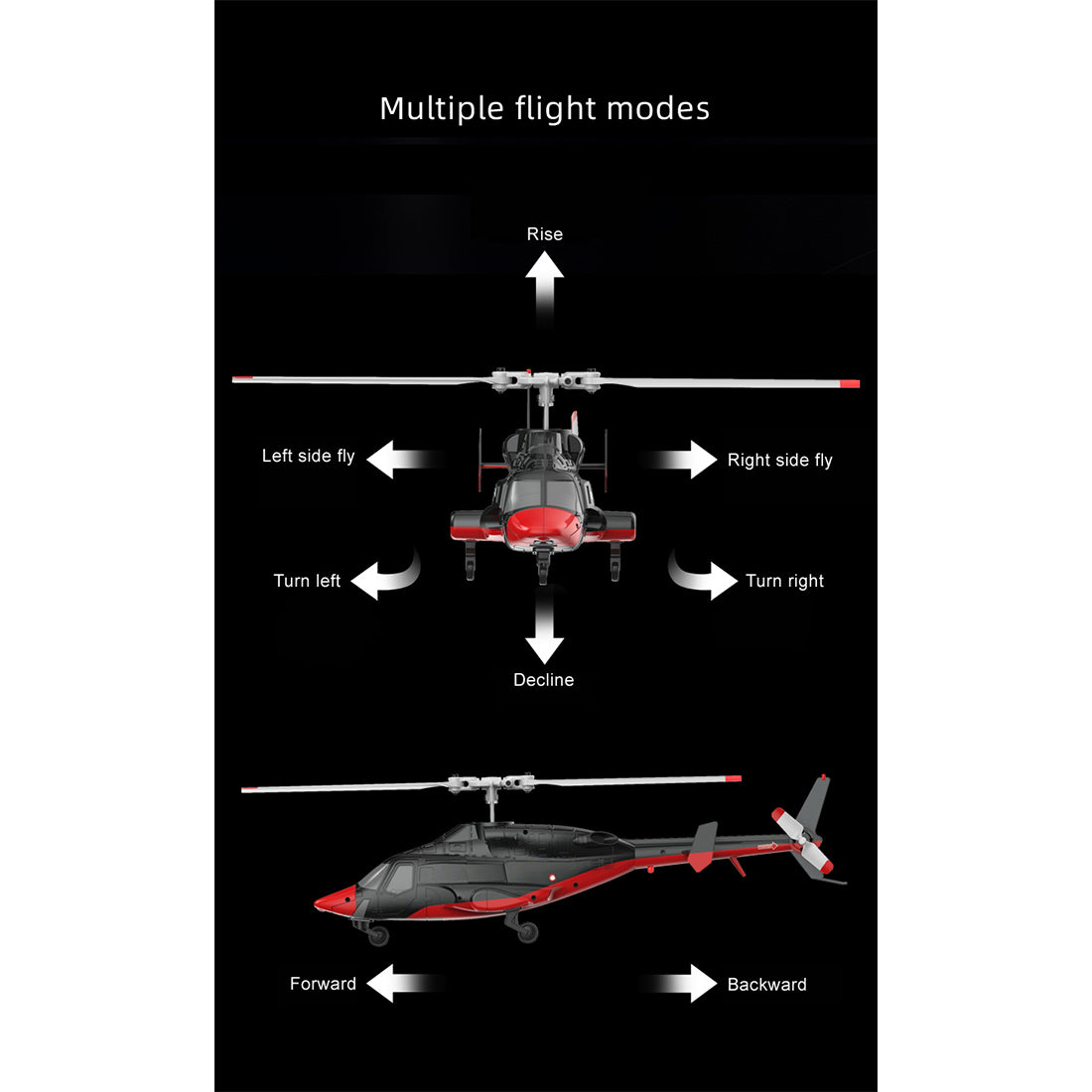 rc era a61 1/52 scale airwolf 2.4g 4ch single rotor flybarless mini rc helicopter model with optical flow altitude hold rtf