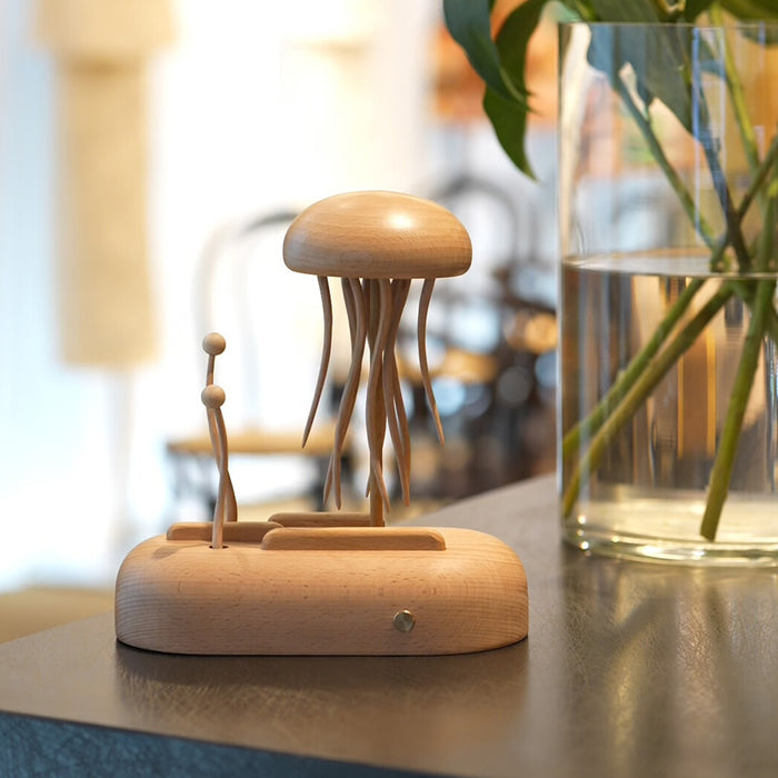 Wooden Jellyfish Bionic Ocean Creature Model 
