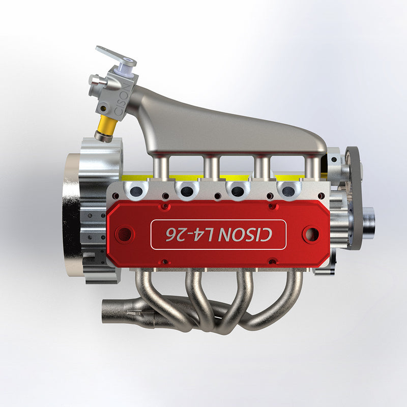 CISON L4 OHV 20.5cc Inline 4-Cylinder 4-Stroke Water-Cooled Gasoline Engine Model Kit-Speed Up to 11500rpm - EngineDIY