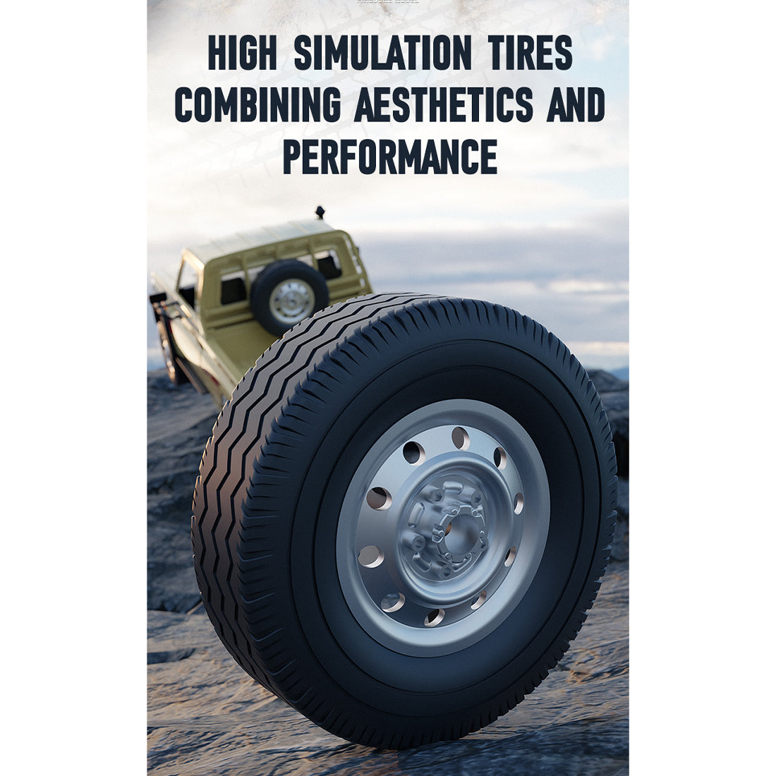 1/14 scale 2.4g full-proportional rc pickup truck with independent suspension and adjustable gear settings