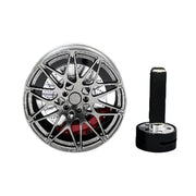 mini wheel rim car air freshener, cnc aluminum alloy magnetic vent clip diffuser, rotating auto interior decoration