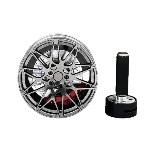 mini wheel rim car air freshener, cnc aluminum alloy magnetic vent clip diffuser, rotating auto interior decoration