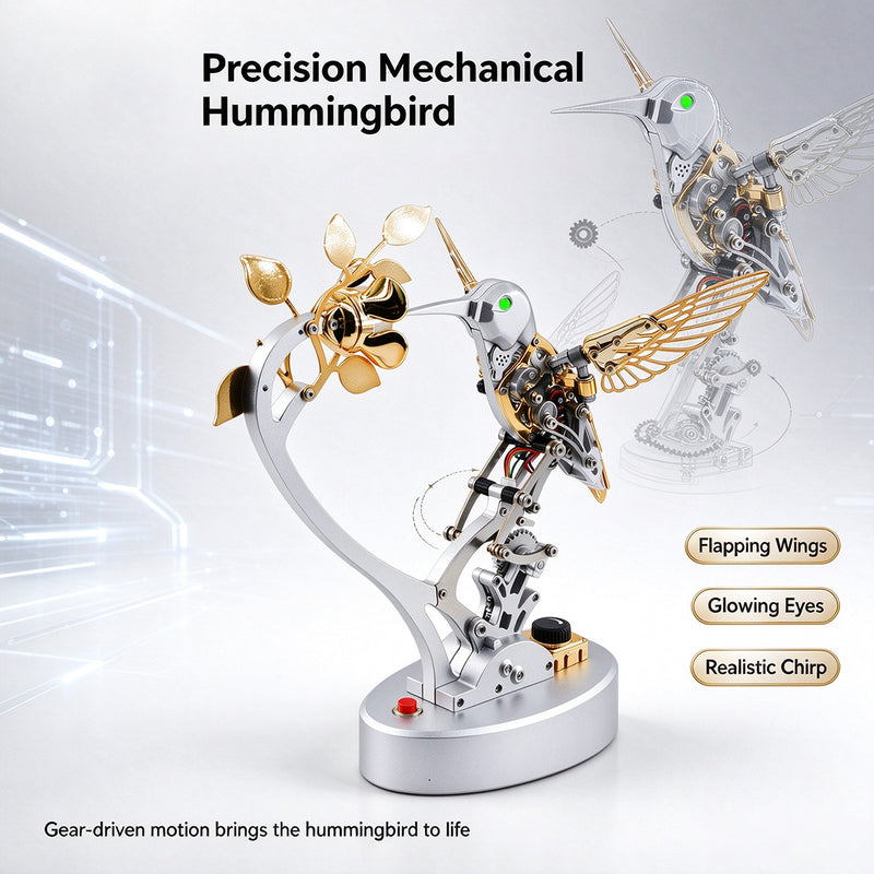teching mechanical hummingbird model steampunk diy metal assembly kit