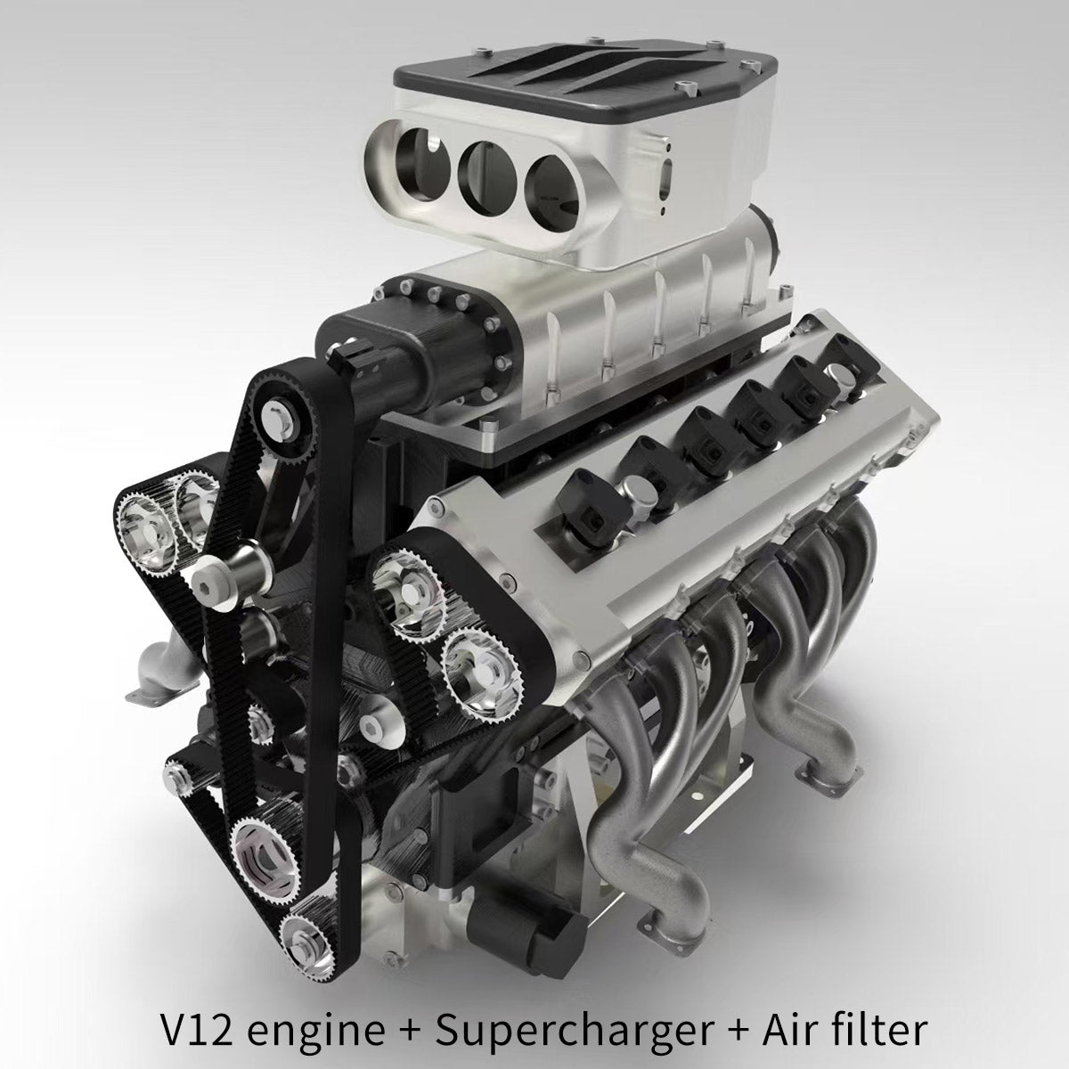 enjomor metal srew-type supercharger for enjomor gs-v12 engine model