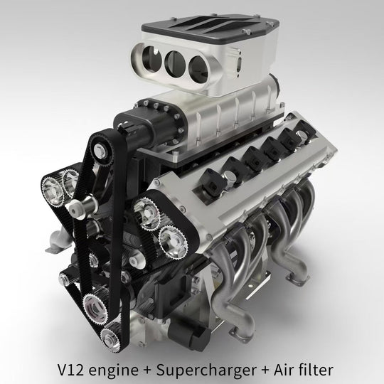 enjomor metal srew-type supercharger for enjomor gs-v12 engine model
