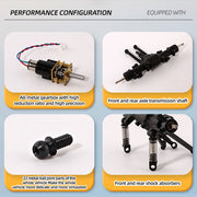 1/36 scale 2.4g 4wd proportional rc off-road car – led lights, long battery life