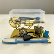 diy stirling engine model kit stem educational toy with usb night light