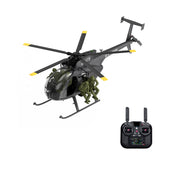 yu xiang f118s mh-6 1/16 scale 250-class little bird fpv rc military helicopter with 5-blade flybarless 6g/3d rtf
