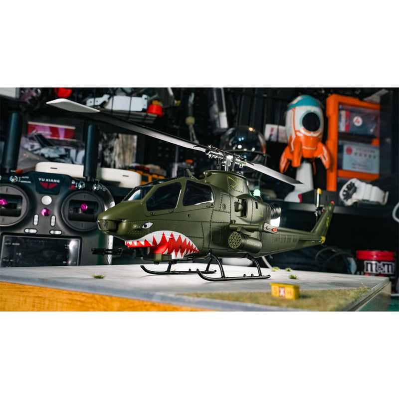 yu xiang f112s ah-1 cobra attack rc helicopter 2.4g 9ch 200 class military airplane rtf version