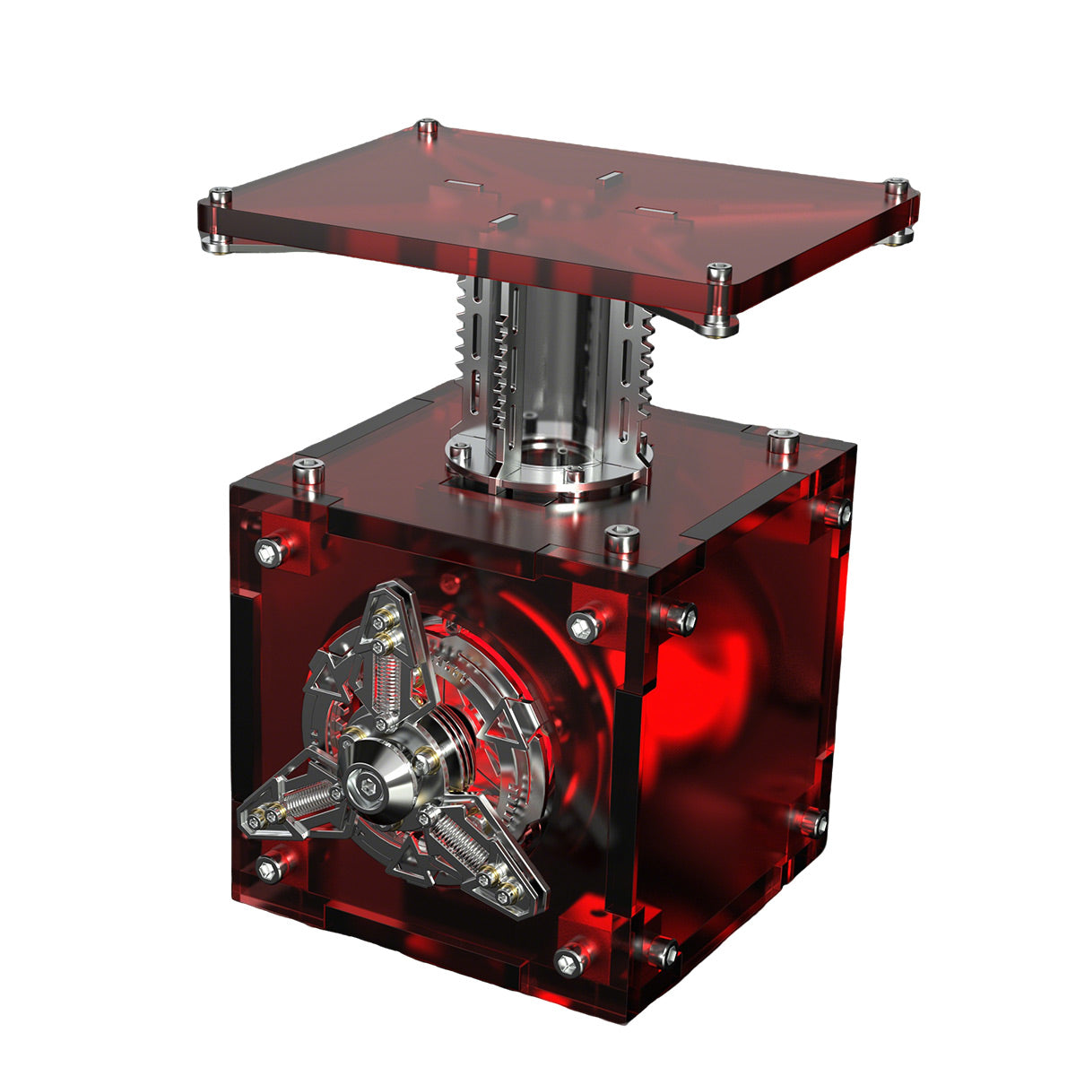 luminous acrylic mechanical display base diy metal stand