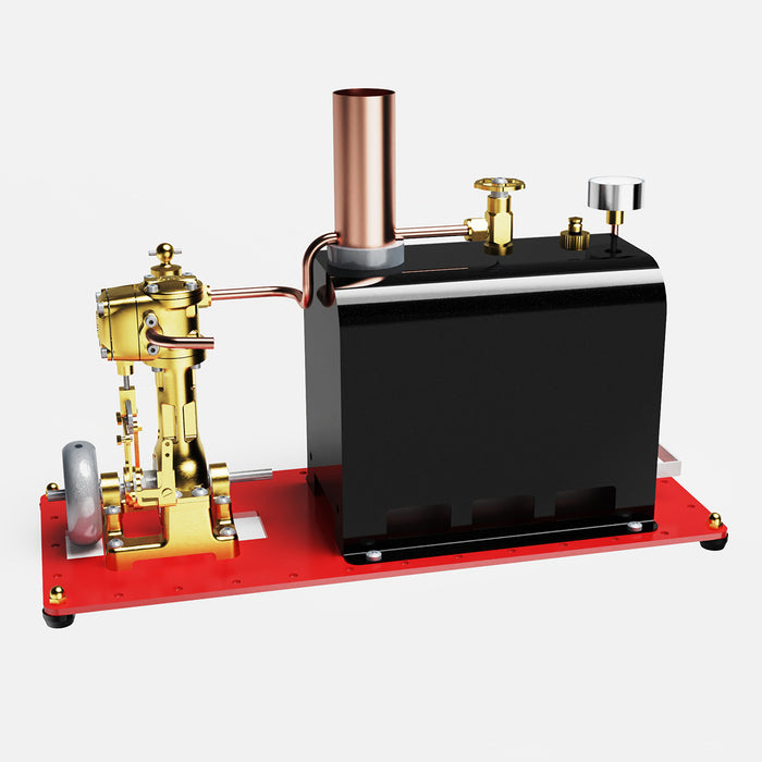 rw-bl1k mini reversible reciprocating single-cylinder live steam engine kit with boiler diy kit