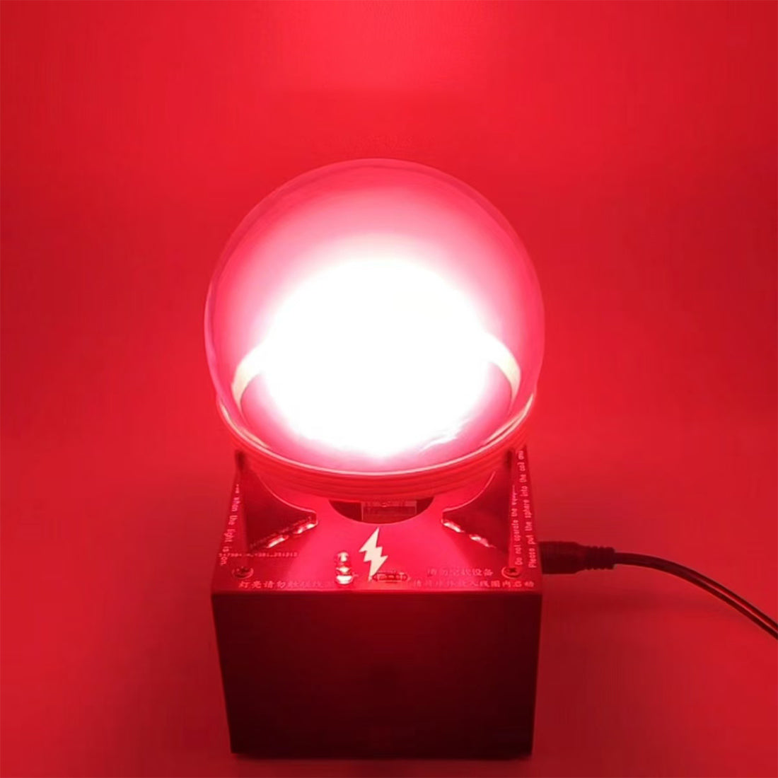 neon gas glow ring reactor plasma sphere – interactive science desk toy