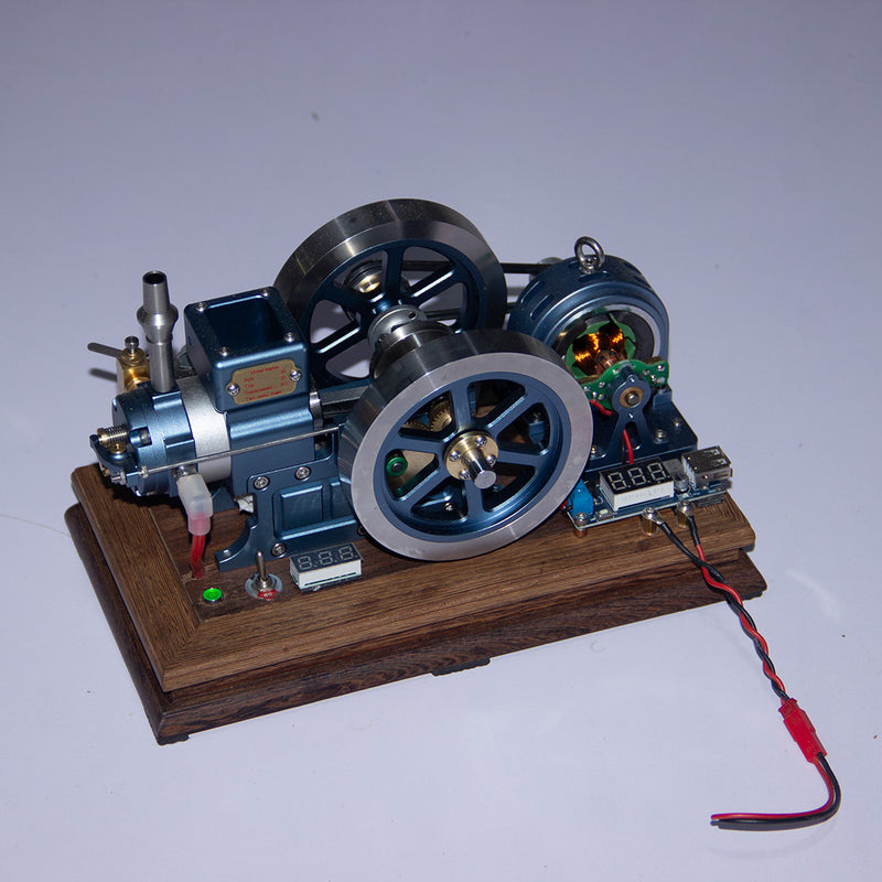 enjomor antique horizontal stationary gas engine model, 4-stroke internal combustion with evaporative water cooling system