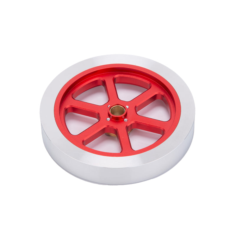 Flywheel Anodized Polished Engine Accessory for ENJOMOR Hit and Miss 6CC Engine Models - EngineDIY