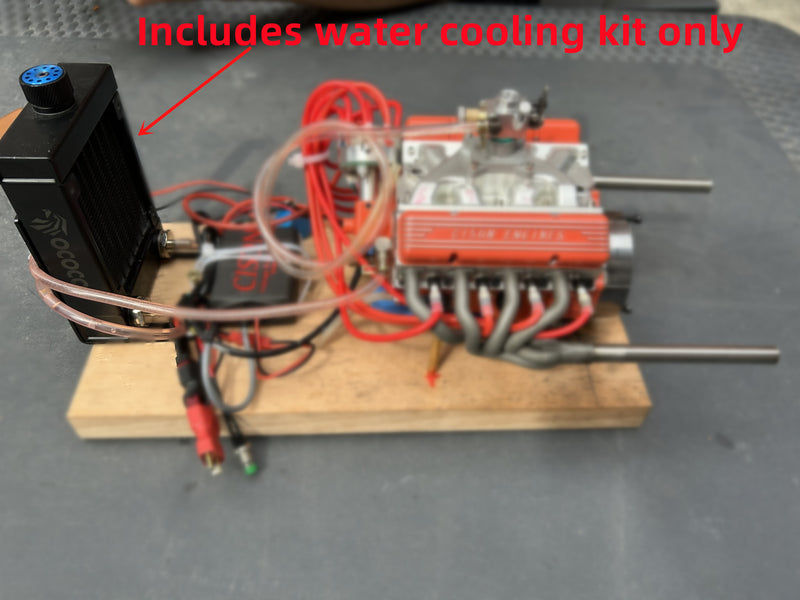 Water-Cooling Radiator Tank Water Outlet Assembly + Bracket Kit for CISON Engine Models - EngineDIY