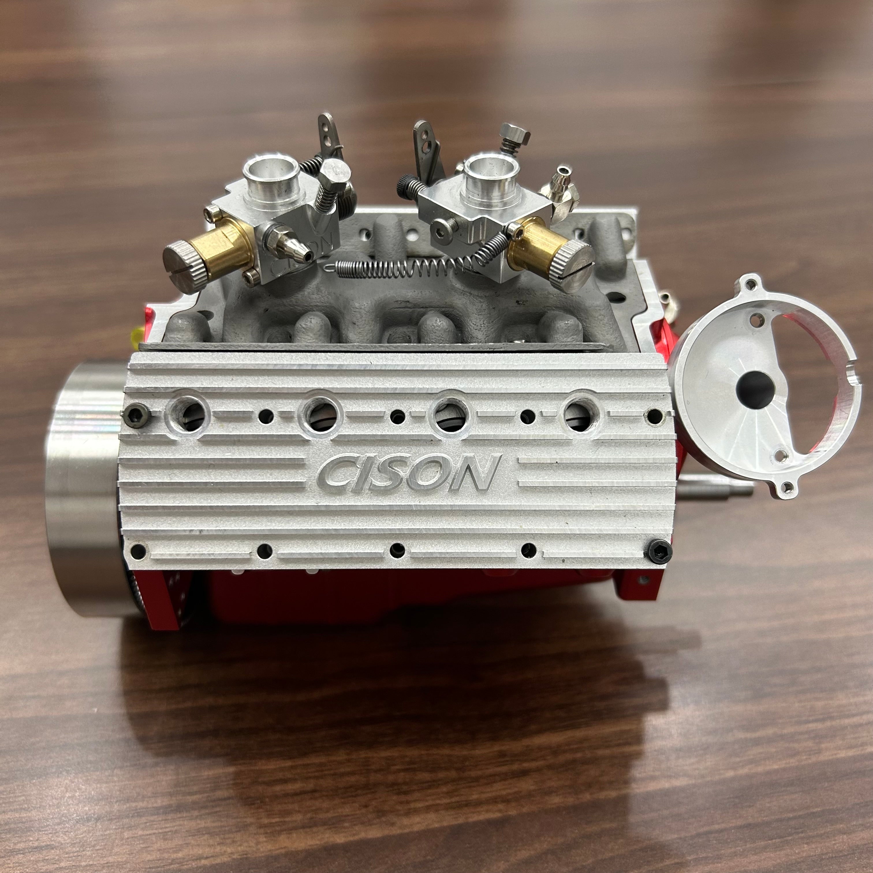 CISON Small-block 44CC 1/6 Scale Water-Cooled Flathead 4-Stroke V8 Gasoline Engine Internal Combustion Model Kit that Works chevrolet ford