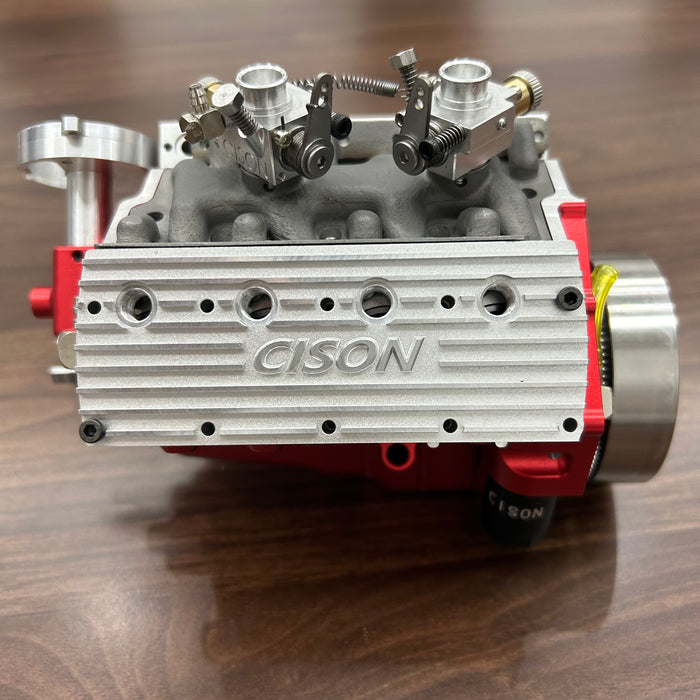 CISON Small-block 44CC 1/6 Scale Water-Cooled Flathead 4-Stroke V8 Gasoline Engine Internal Combustion Model Kit that Works chevrolet ford
