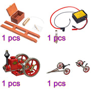 retrol hm-01 hit and miss stationary engine full set with transport cart