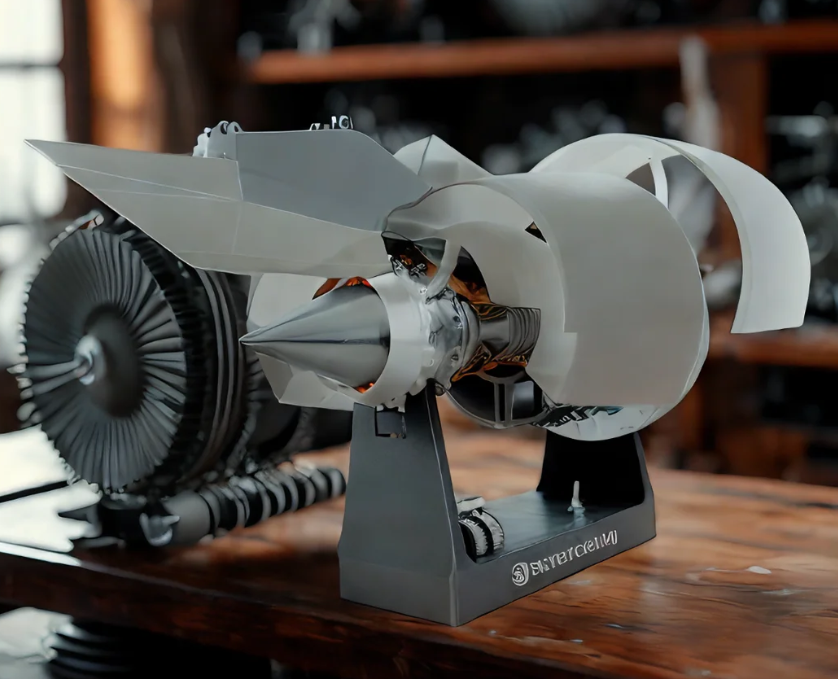 skymechman 1/24 scale aero engineering jet aircraft engines a38x turbofan engine model kit - 3d printed resin simulation engine with variable speed, diy assembly nacelle - desktop display for mechanical science
