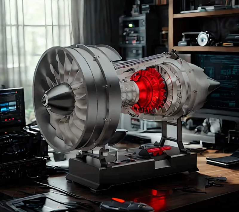 Turbofan Engine Model Kit that Works - Build Your Own Turbofan Engine - TECHING 1/12 Full Metal Dual-Spool Turbofan Engine Model Kit 300+PCS - EngineDIY