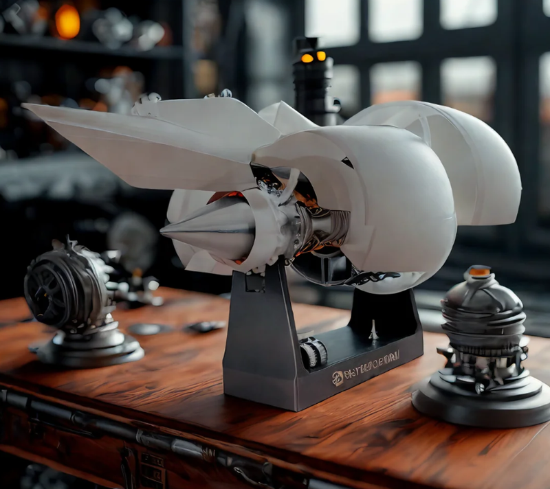 skymechman 1/24 scale aero engineering jet aircraft engines a38x turbofan engine model kit - 3d printed resin simulation engine with variable speed, diy assembly nacelle - desktop display for mechanical science