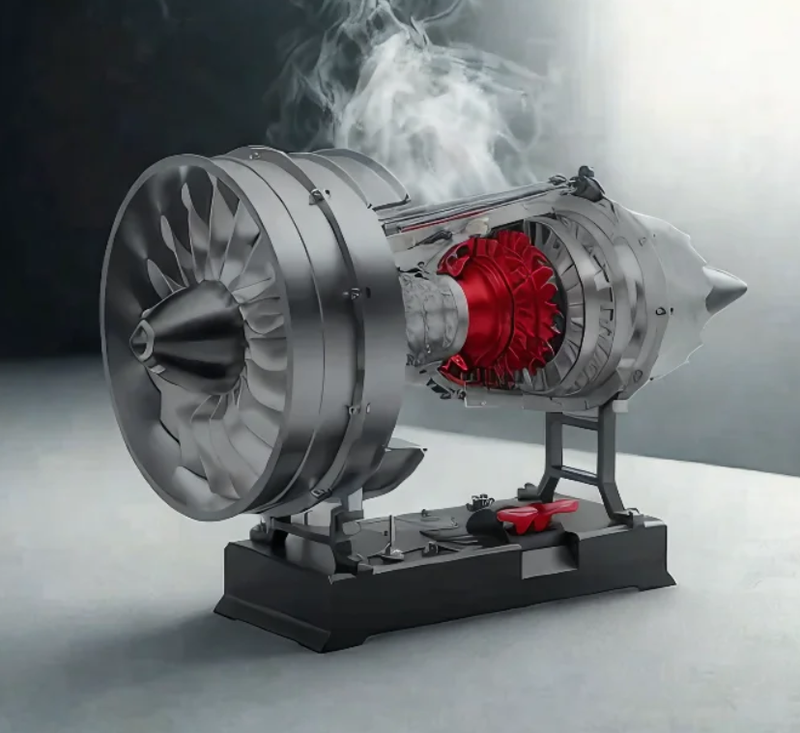 Turbofan Engine Model Kit that Works - Build Your Own Turbofan Engine - TECHING 1/12 Full Metal Dual-Spool Turbofan Engine Model Kit 300+PCS - EngineDIY