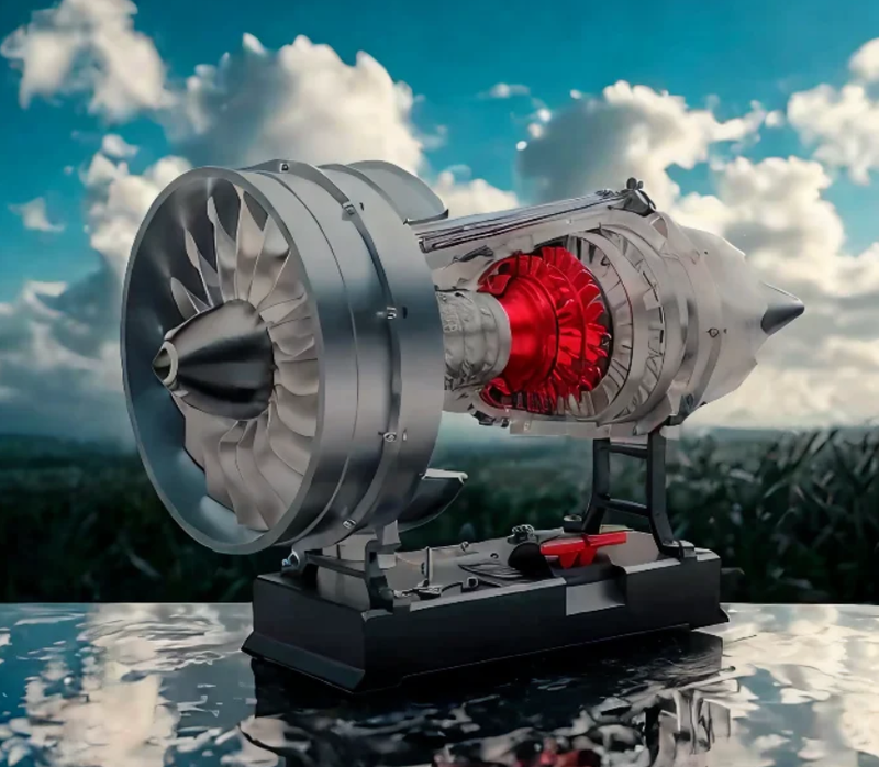 Turbofan Engine Model Kit that Works - Build Your Own Turbofan Engine - TECHING 1/12 Full Metal Dual-Spool Turbofan Engine Model Kit 300+PCS - EngineDIY