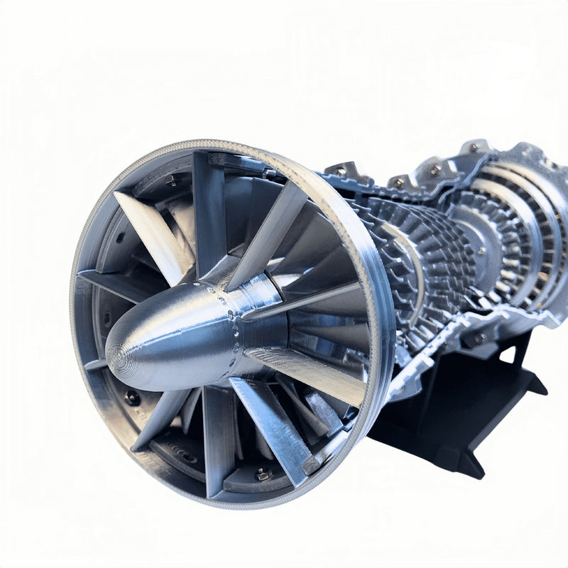 motorized aircraft turbo engine model realistic turbofan mechanical display with led lighting