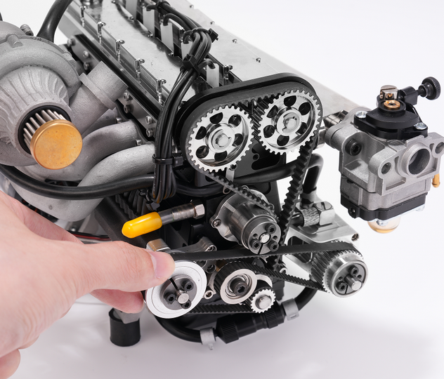 ENJOMOR L6 Engine GS-L6 28CC DOHC Water-Cooled Gasoline Engine Model - EngineDIY