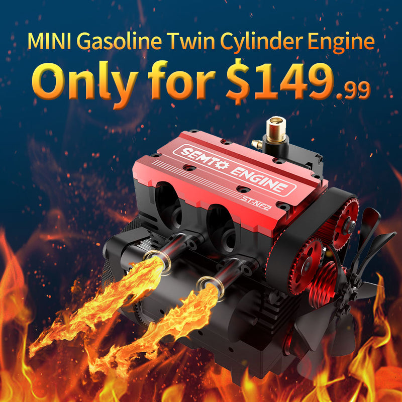 SEMTO ENGINE ST-NF2 7,0 куб.см Мини-рядный двухцилиндровый четырехтактный нитродвигатель внутреннего сгорания с воздушным охлаждением, комплект модели